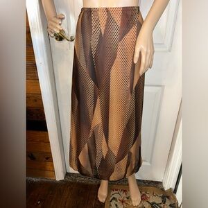 Y2K Brown Geometric Women's Skirt
